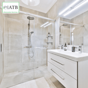 Double shower door fitting